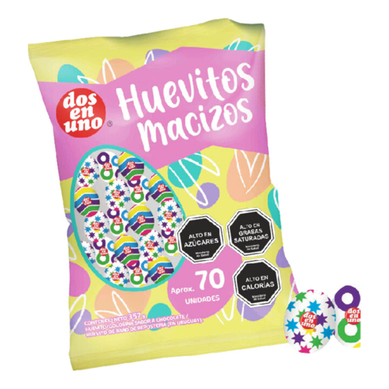 Huevos De Pascua Chocolate Macizo - Dos En Uno (bolsa 70uni)