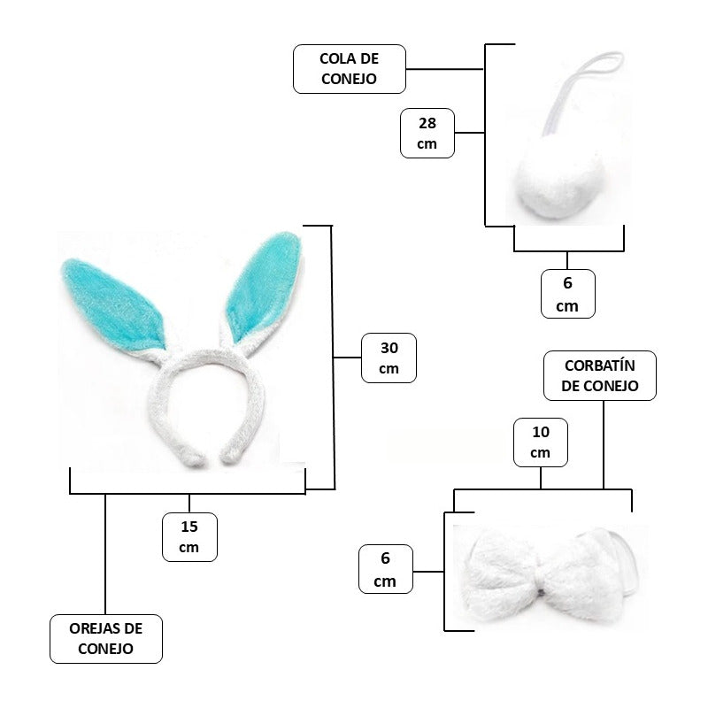 Cintillo Orejas Y Corbatín De Pascua Para Niños (pack 12 Un)