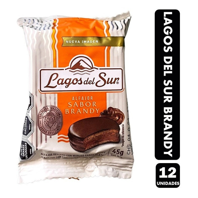 Alfajor Lagos Del Sur Sabor Brandy (pack De 12 Unidades)