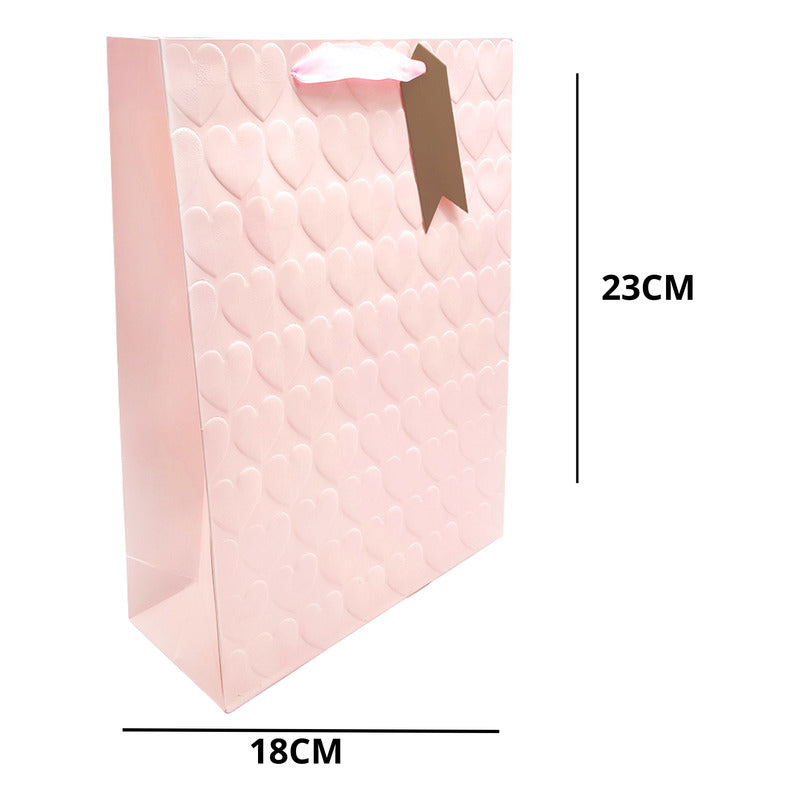 Bolsa De Regalo Diseño Corazón 3d - 23x18cm - Unidad Surtido Color Surtidos Bolsa De Regalo Diseño Corazón 3d