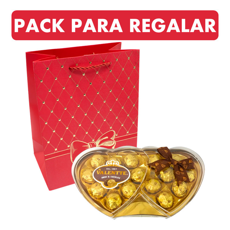 Bombones Valentte En Caja Forma De Corazones + Bolsa Regalo