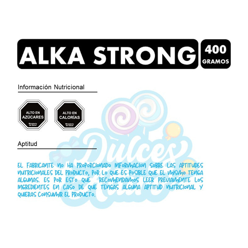Alka Strong Negro - Caramelos Refrescantes (bolsa Con 100un)