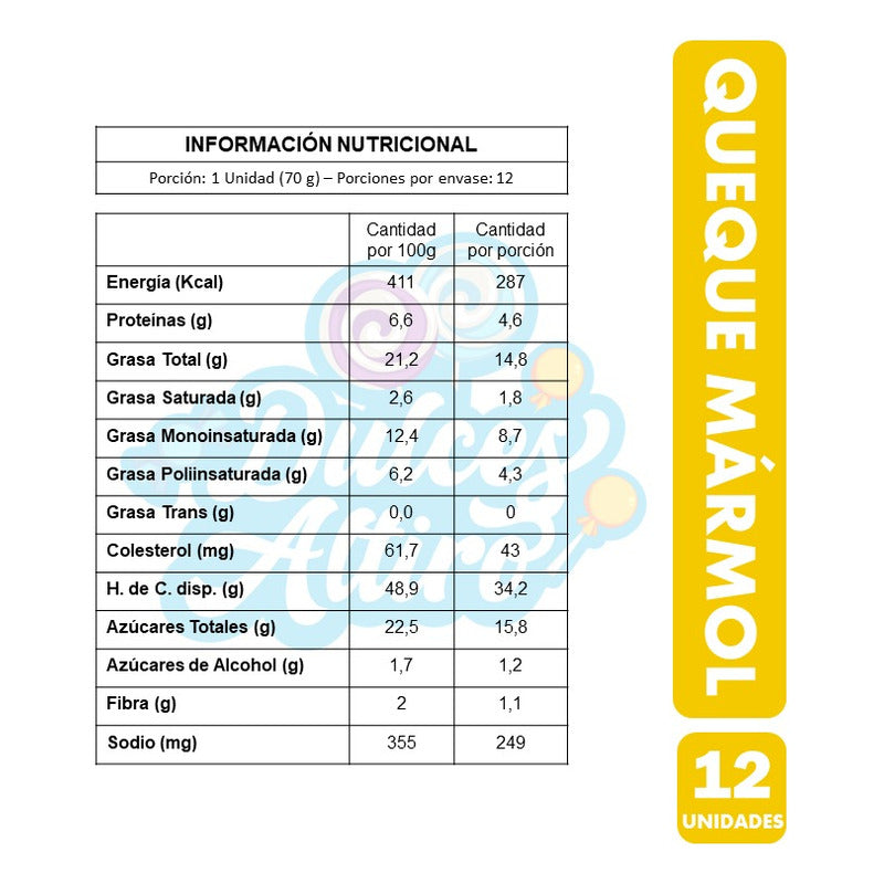 Queque Nutrabien Marmoleado Chocolate Naranja (caja Con 12u)