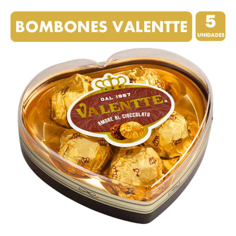 Bombones Valennte - Para Regalo Forma Mini Corazón (5 Uni)