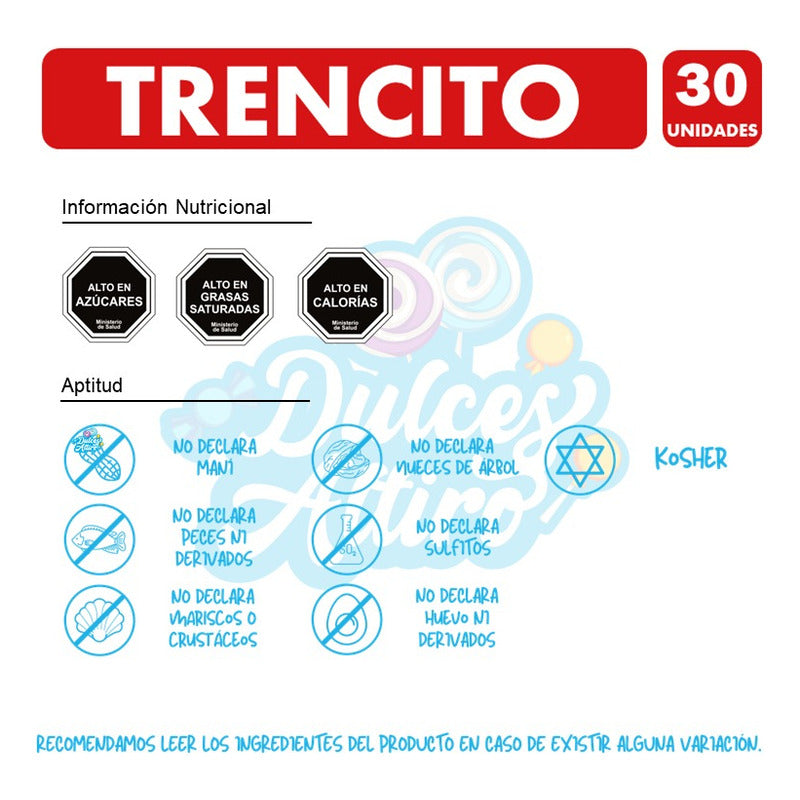 Chocolate De Leche Trencito, Nestlé - Caja Con 30 Unidades.