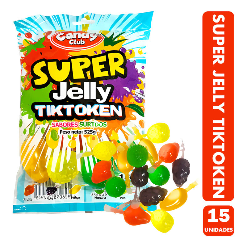 Super Jelly Tiktoken - Jaleas Sabores Frutales - (15 Uni)
