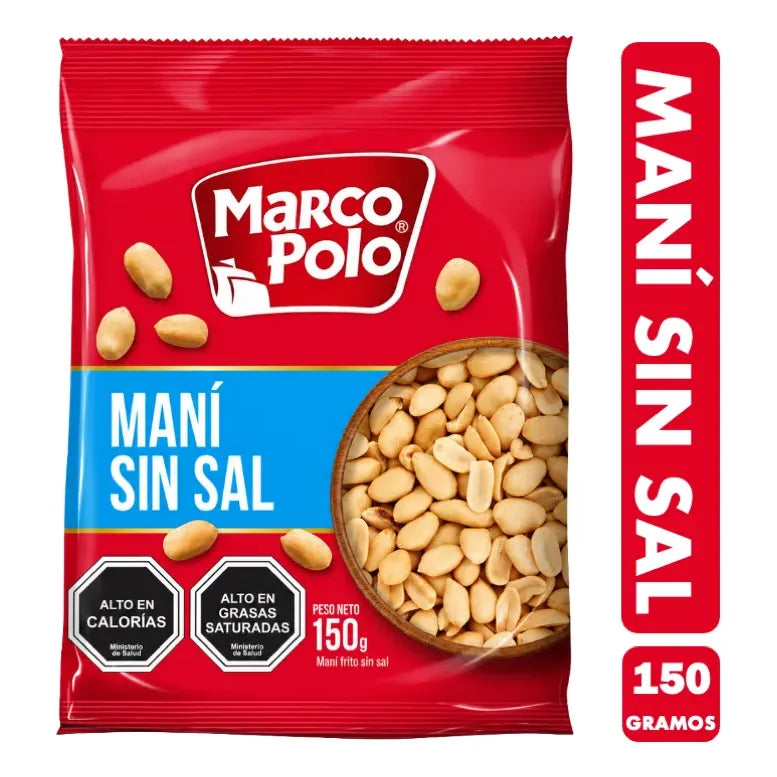 Maní Sin Sal De Marco Polo Para Compartir - Contiene 150 Gr