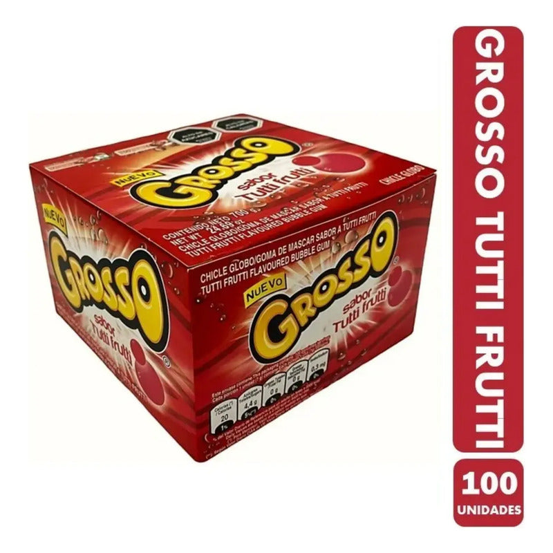 Chicle Grosso Sabor Tutti Frutti - Arcor (caja Con 100uni)