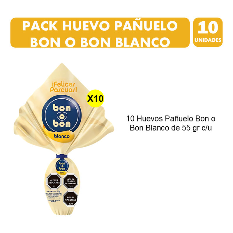 Huevitos De Pascua Por Mayor Bon O Bon Blanco (pack 10 Uni)