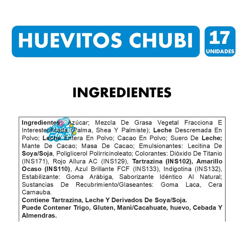 Huevos De Pascua De Chubi - Con Cofite (bandeja De 17un)