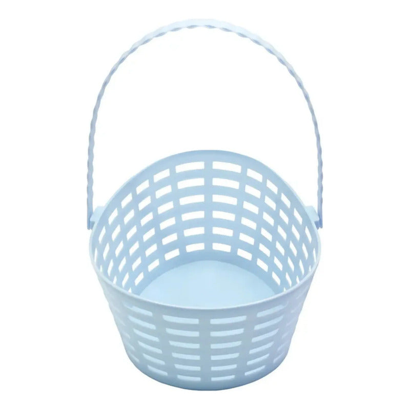 Canasta De Pascua Para Huevitos - Color Celeste (unitario)