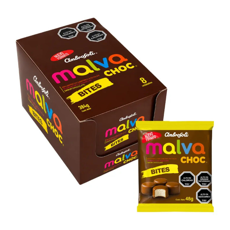 Malva Choc Bites - Marshmallows Sabores Frutales Ambrosoli
