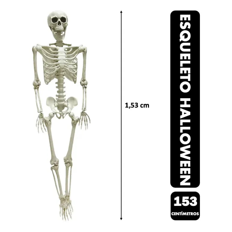 Calavera Esqueleto Decoración Halloween Terror 153 Cm Aprox