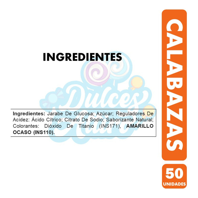 Caramelos Calabazas - Especial Halloween (bolsa Con 50 Uni)