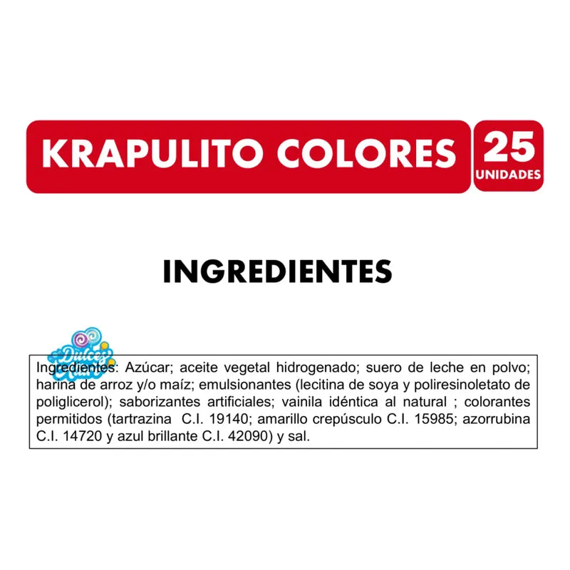 Krapulito Colores - Bolitas Crocantes (bolsa Con 25 Uni)