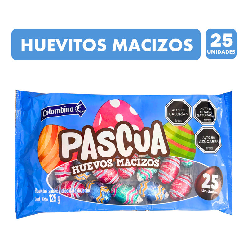 Huevitos De Chocolate Macizos De Colombina (bandeja 25 Uni)