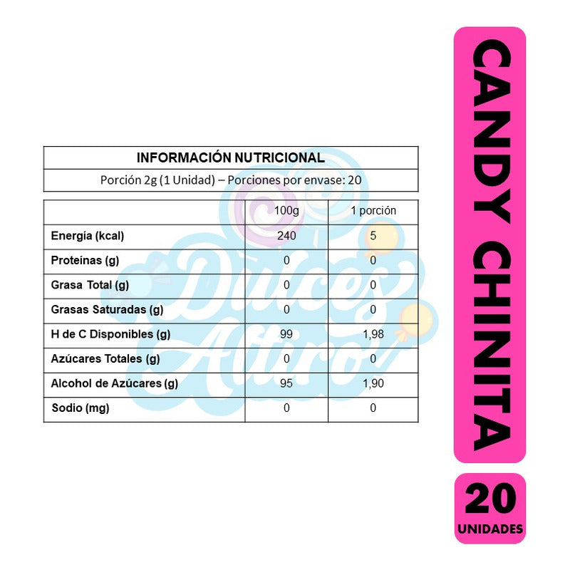 Caramelo Candy Chinita Mabu- Libre De Sellos(caja Con 20uni)