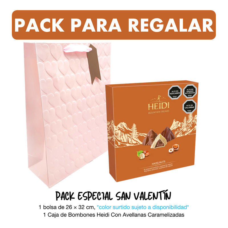 Bombones De Avellana Caramelizada Heidi + Bolsa De Regalo
