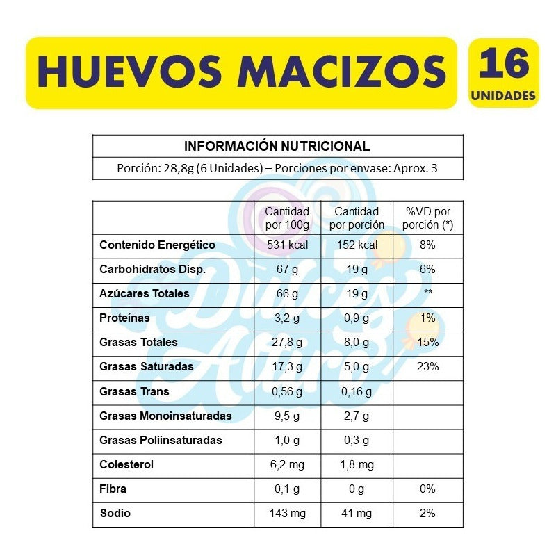 Huevos De Chocolate Macizos Costa (bandeja Con 16 Unidades)