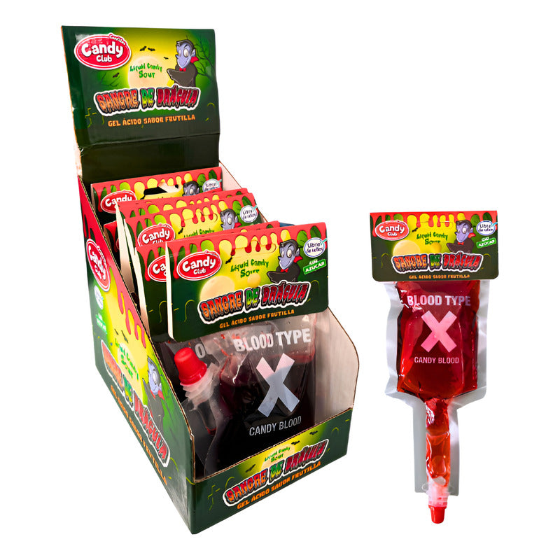 Dulces Para Halloween - Tipo Sangre De Drácula Ácido (12 Un)