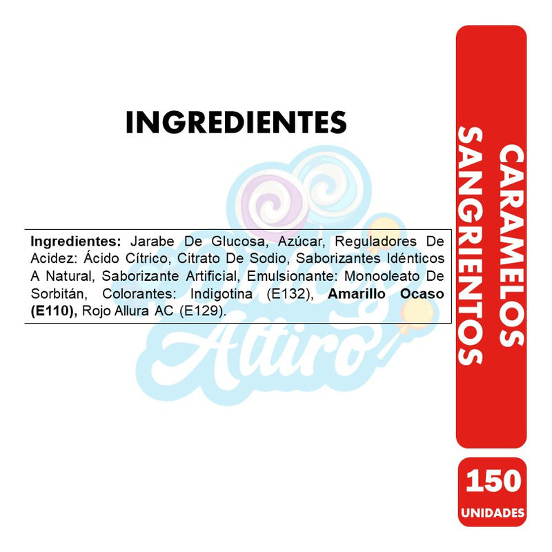 Dulces Halloween - Caramelos Rojos Y Negros (bolsa Con 150u)