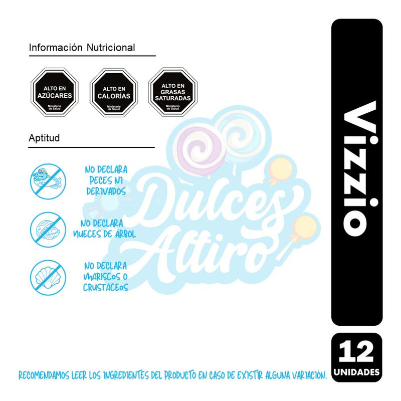 Chocolate Costa Vizzio, Tamaño Para Compartir (caja Con 12u)