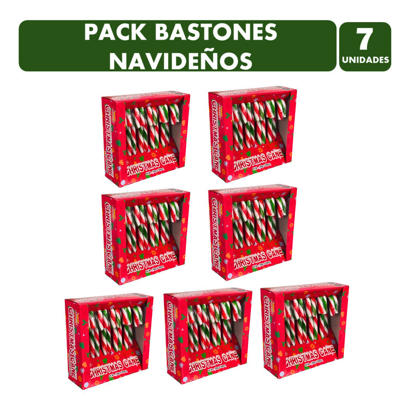 Bastones Navideños Dulces Especial Navidad (pack 7 Unidades)