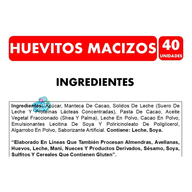 Huevitos De Pascua Macizos Ambrosoli (bandeja 40 Unidades)