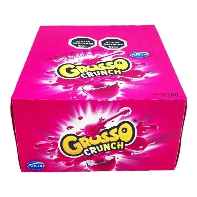 Chicle Grosso Crunch Sabor Tutti Frutti (caja Con 40 Uni)
