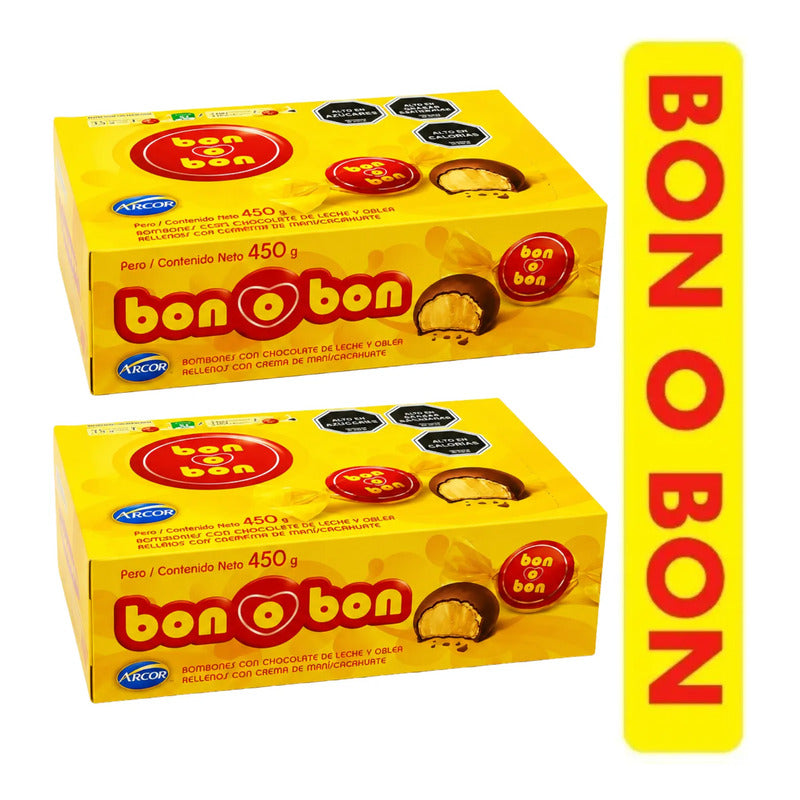 Pack Bombón Bon O Bon Chocolate Leche ( Pack 2 Cajas)