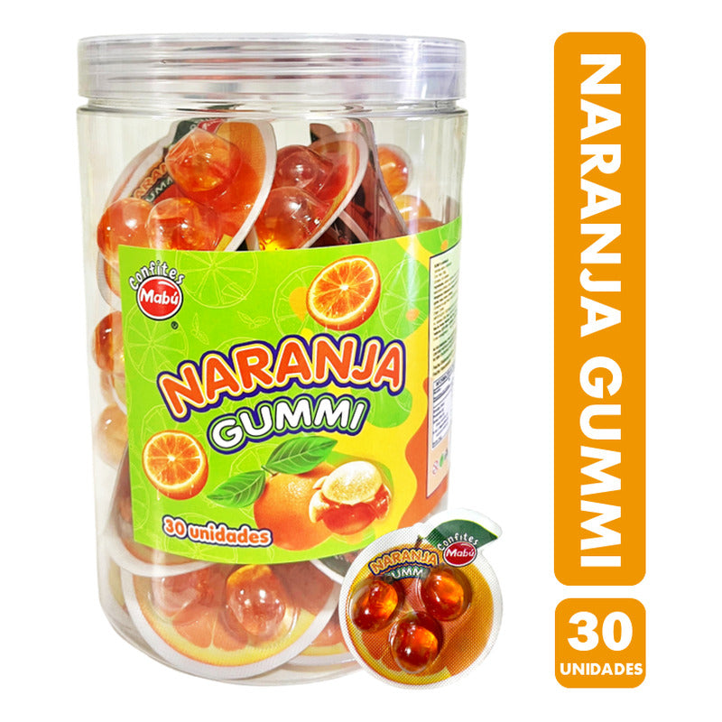 Naranja Gummi - Gomitas Sabor A Naranja (contiene 30 Uni)