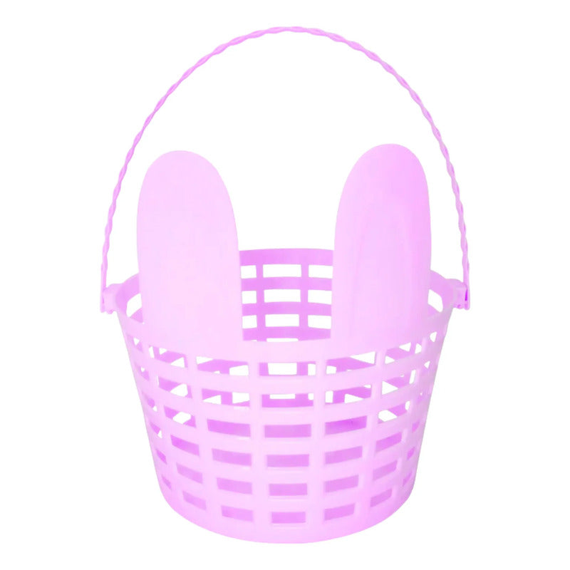Canasta Para Huevitos De Pascua - Diseño Orejitas Lila