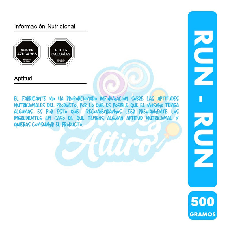 Dulces Marshmallows Run Run, De Fruna (bolsa De 500 Gramos).