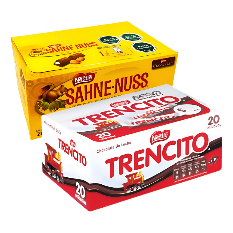 Chocolates Trencito Y Sahne Nuss De Nestlé (pack De 2 Un)