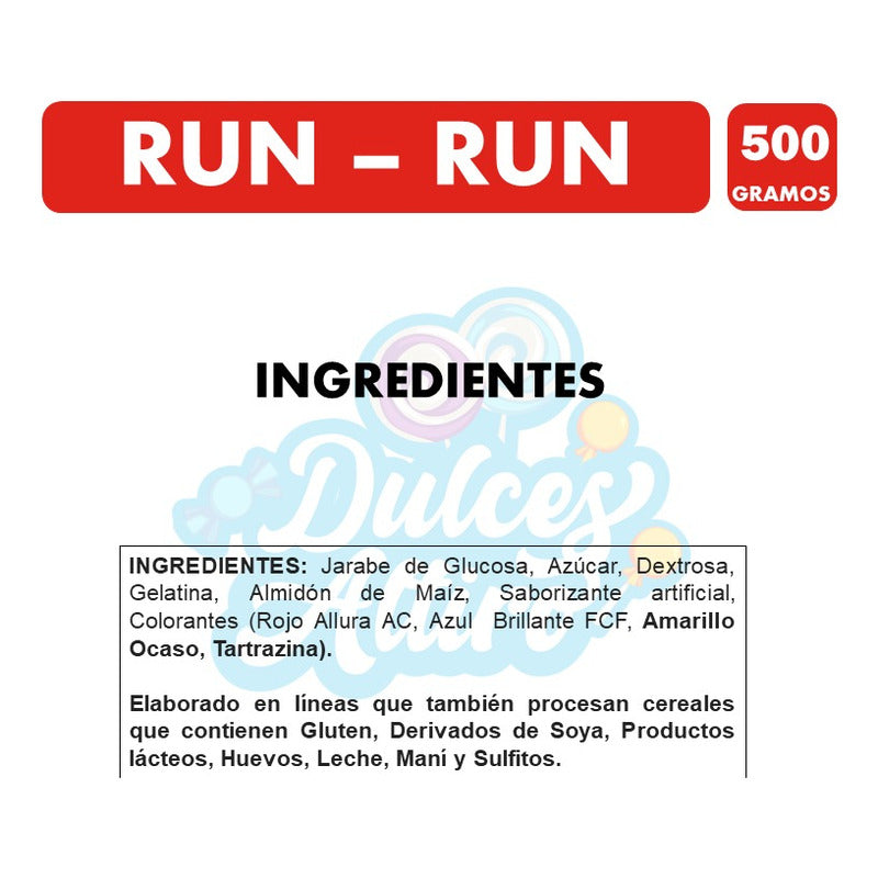 Run Run Marshmallows Sabor Vainilla-fruna (bolsa Con 500 Gr)