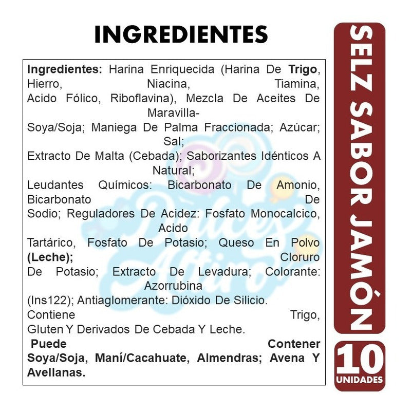 Pack Galletas Selz Sabor Jamón (pack 10 Unidades)