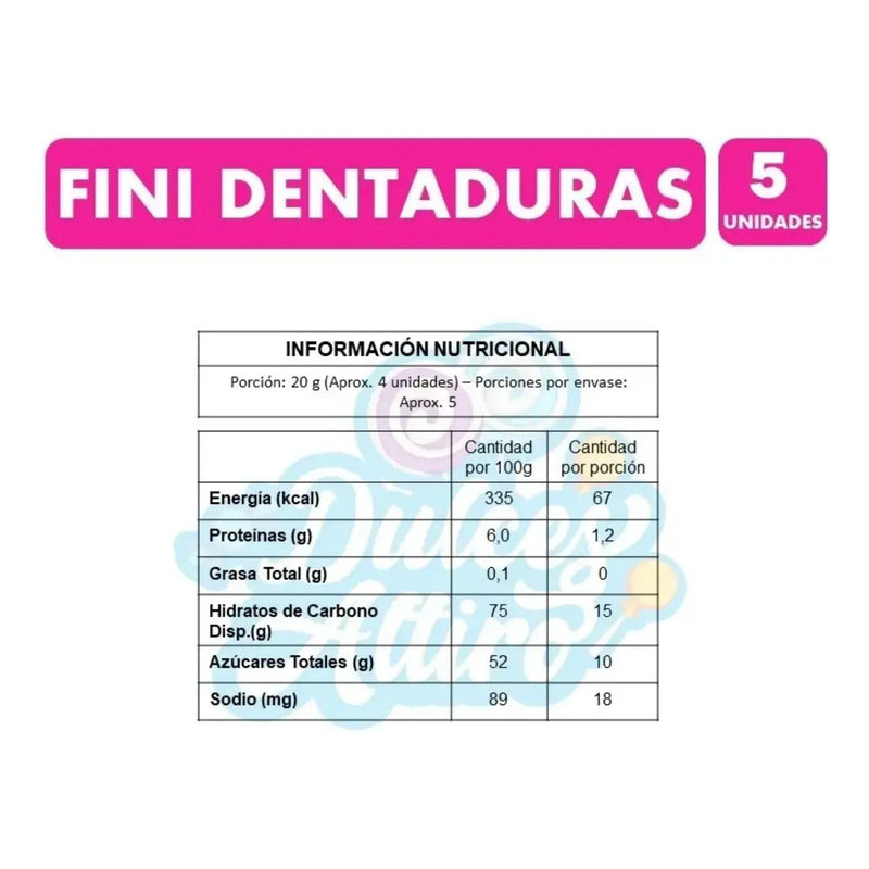 Gomitas Fini Dentaduras - Formato Individual (80g)