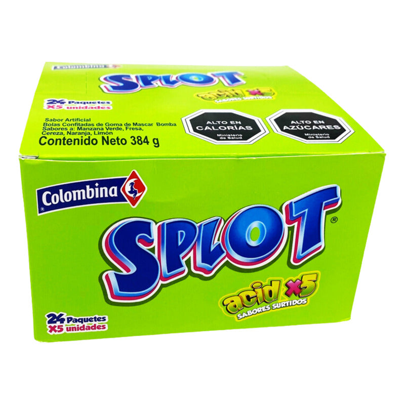 Chicle Splot - Chicle En Pelotitas - Pack De 3 Cajas De 24un