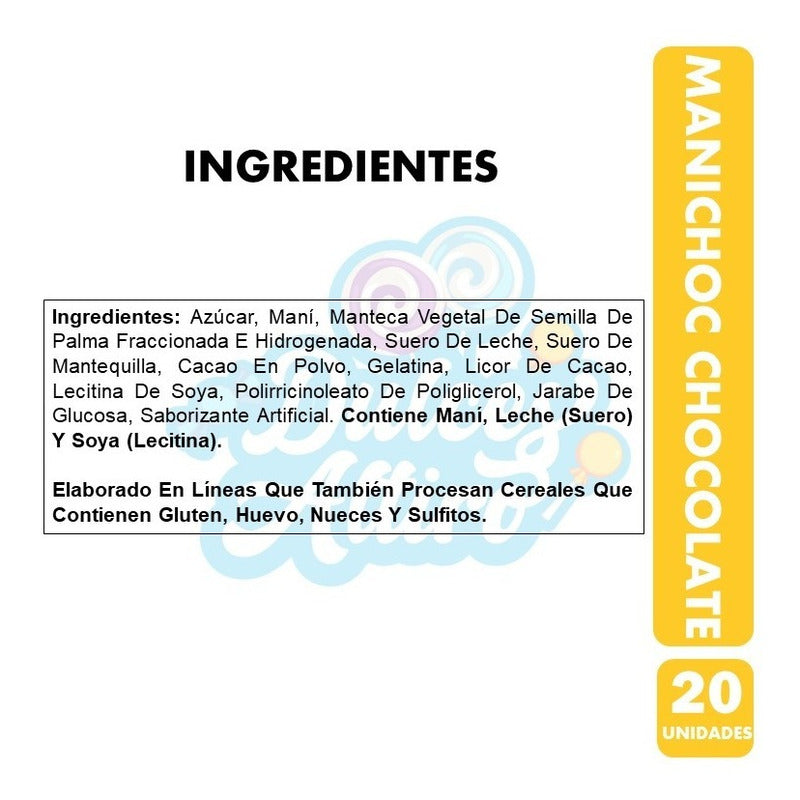 Manichoc, Sabor Chocolate De Leche, De Fruna - Pack De 20un.