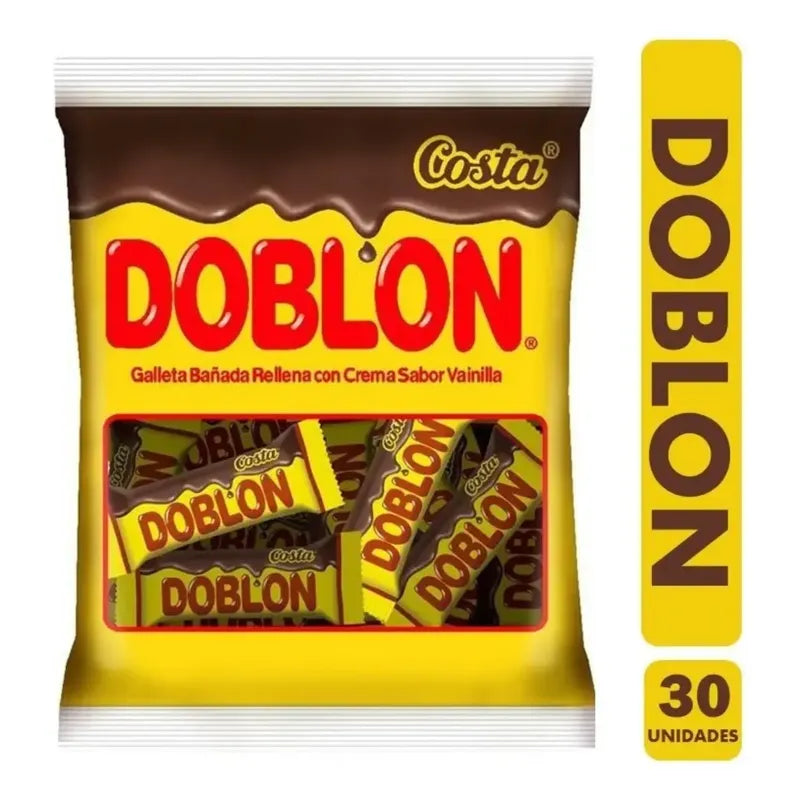 Doblon Galleta Bañada De Costa - Bolsa Con 30 Unidades