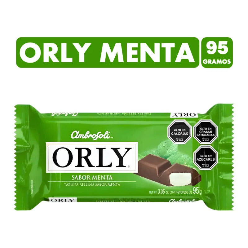 Chocolate Orly Menta De Ambrosoli (barra 95 Gramos)