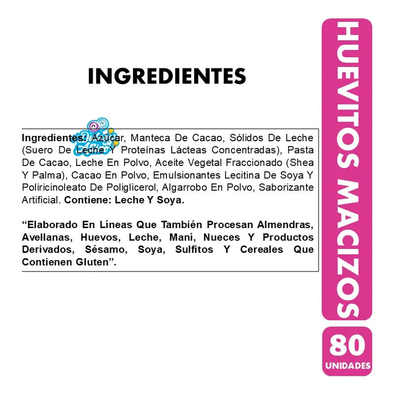 Huevitos De Chocolate Macizos Costa - Bolsa Con 80 Unidades