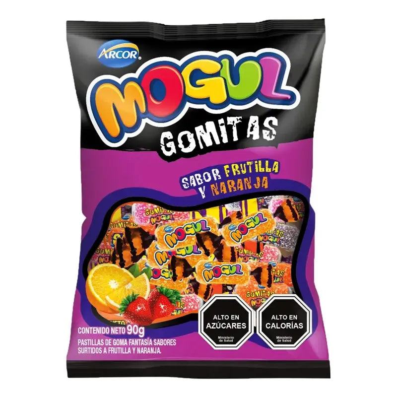 Gomitas Mogul Sabor Frutilla Y Naranja (bolsa De 90 Gramos)
