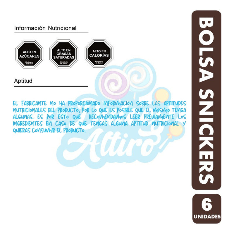 Snickers - Chocolate Con Leche Relleno (bolsa Con 6 Uni)
