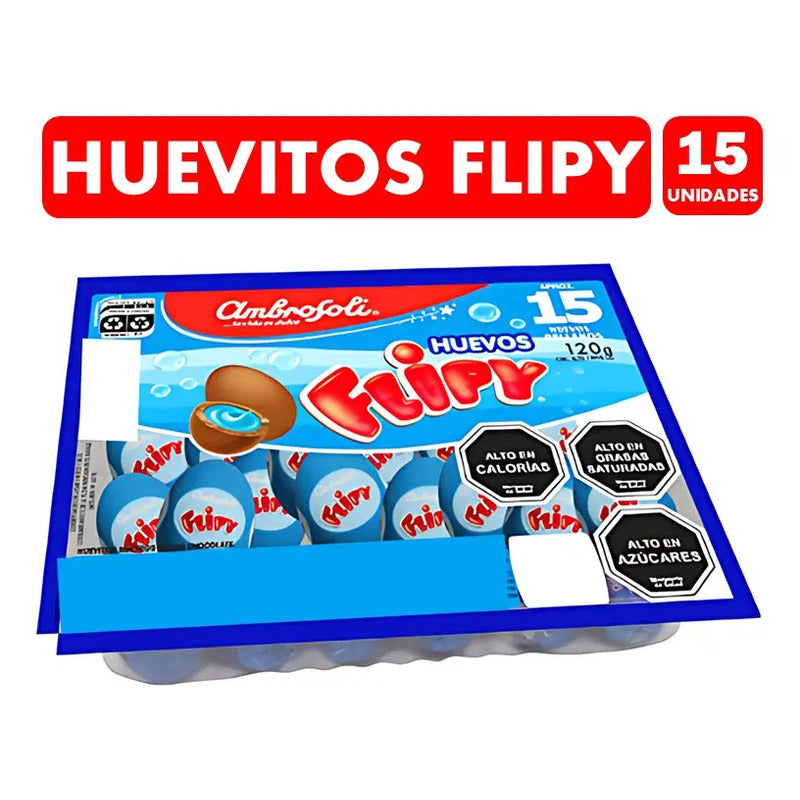 Huevitos De Pascua Flipy - Rellenos Sabor Frutal (15 Uni)