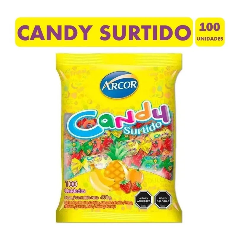 Masticable Candy Surtido (bolsa Con 100 Unidades)