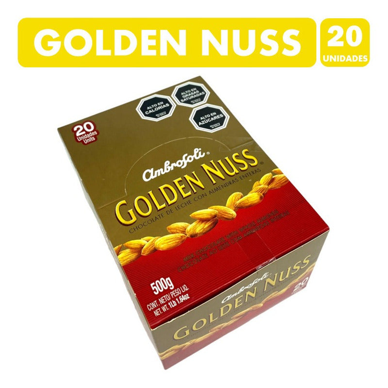 Golden Nuss - Chocolate En Formato Pequeño (caja Con 20 Un)
