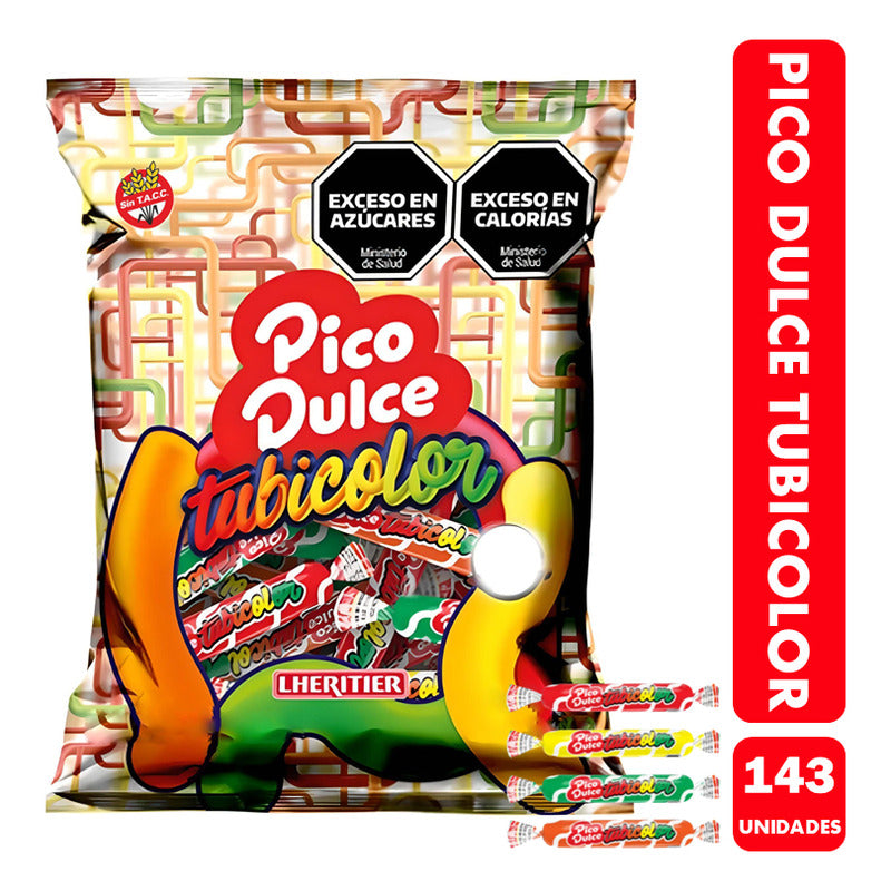 Pico Dulce Tubicolor - Masticables Sabores Frutales (500gr)