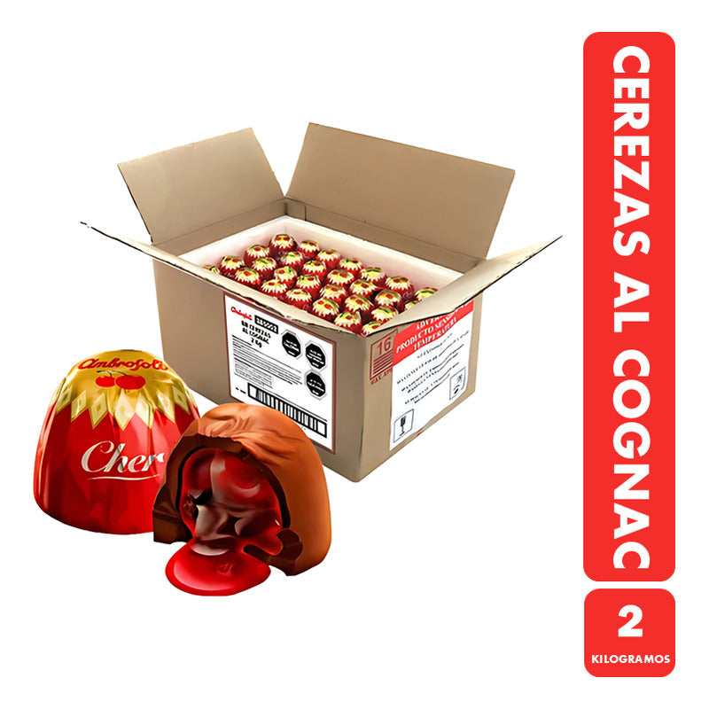 Chocolate Cerezas Cognac Forma De Bombon (caja 2 Kilogramo)