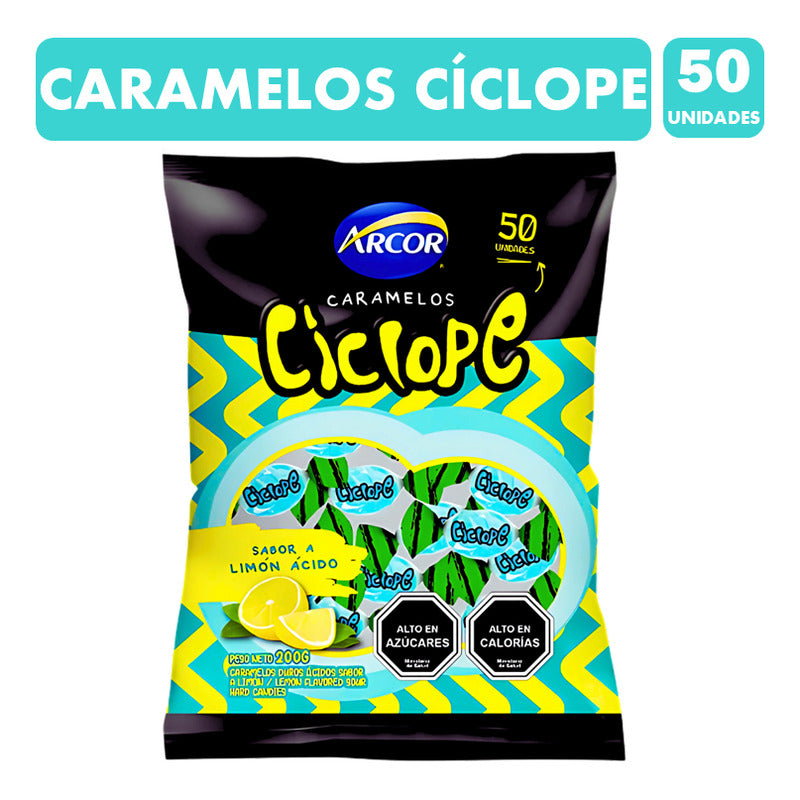 Dulces Ciclope Sabor Limón Acido -halloween (bolsa Con 50un)